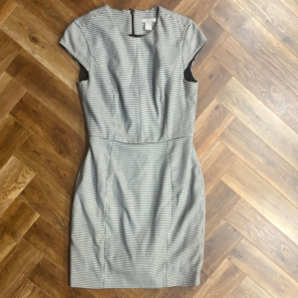 H&M Black and White Checkered Mini Dress